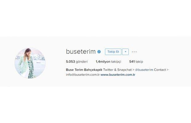 <p>Buse Terim sosyal medya hesabına eşinin soyadını da ekledi.</p>