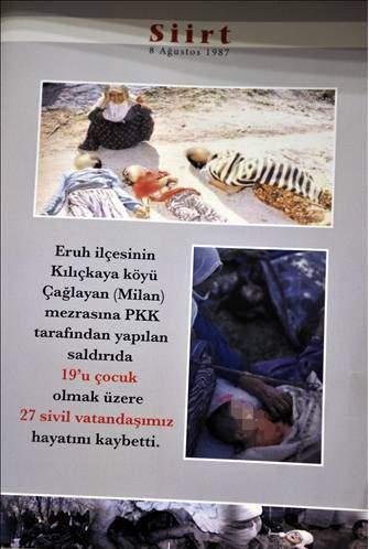 <p>Toplam 22 vatandaş hayatını kaybetti.<br />22 Mayıs 2007'de 9 vatandaşın yaşamını yitirdiği Ankara Anafartalar Çarşısı bombalaması, 3 Ocak 2008'de 6'sı öğrenci 7 sivilin hayatını kaybettiği Diyarbakır dershane bombalaması, son Gaziantep bombalaması, Başbakan Tayyip Erdoğan'ın da sık sık örnek verdiği 17 yaşındaki Serap Eser'in İstanbul'da otobüse atılan molotof ile yanarak hayatını kaybetmesi olayları da kitapçıkta dikkati çekti. Okullara yönelik bazı saldırılar, Bingöl'de canlı bomba saldırısında çocuklarının üstüne kapanıp hayatlarını kurtaran ancak kendisi vefata eden annenin yürek burkan görüntüleri de kitapçıkta yer buldu.</p>