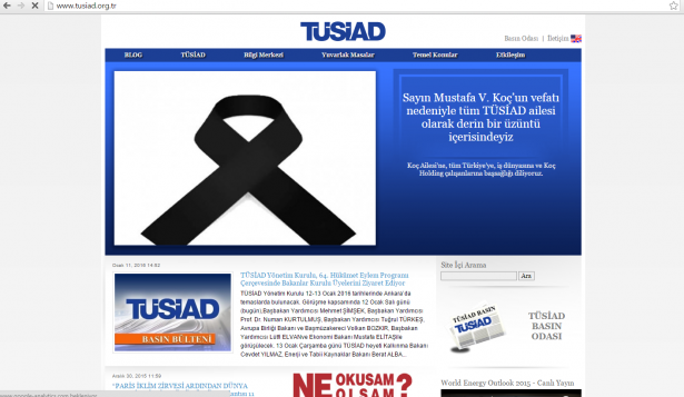 <p><strong>TÜSİAD:</strong></p>
<p>Mustafa V. Koç'a Allah'tan rahmet, öncelikle Koç Ailesi'ne, tüm Türkiye'ye, iş dünyasına ve Koç Holding çalışanlarına başsağlığı diliyoruz</p>