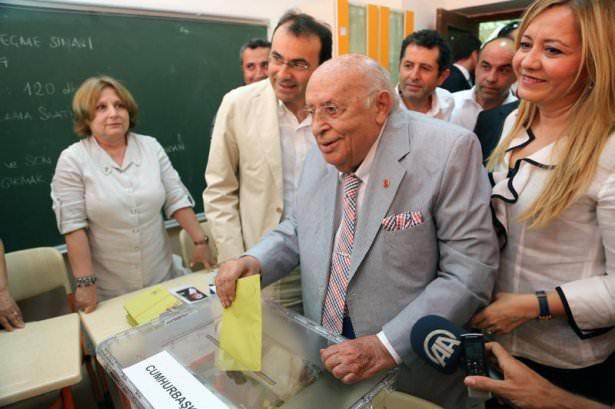 <p><strong>9. CUMHURBAŞKANI SÜLEYMAN DEMİREL OYUNU KULLANDI</strong><br />
<br />
9. Cumhurbaşkanı Süleyman Demirel, cumhurbaşkanı seçimi için oyunu Barbaros Mahallesi Şehit Teğmen Kalmaz İlköğretim Okulu'ndaki 1113 numaralı sandıkta kullandı.</p>
<p>Süleyman Demirel, oyunu kullandıktan sonra basın mensuplarının seçime yönelik soruları üzerine, "Millete, memlekete hayırlı olsun" dedi.</p>