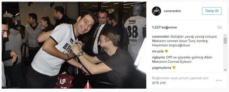 <p>Caner Erkin, saldırıda hayatını kaybeden Tunç Uncu'yu böyle andı.</p>
