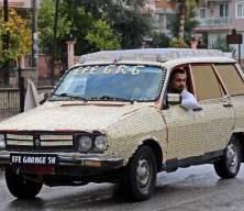 Arkadaşlarıyla iddiaya girdi, aracını bu hale getirdi!