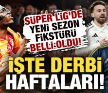 S&uuml;per Lig'de yeni sezon fikst&uuml;r&uuml; belli oldu! İşte derbi haftaları