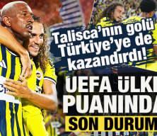 Talisca'nın galibiyet gol&uuml; T&uuml;rkiye'ye de kazandırdı! UEFA &uuml;lke puanında son durum