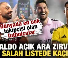 D&uuml;nyada en &ccedil;ok takip&ccedil;isi olan futbolcular: Ronaldo a&ccedil;ık ara zirvede! Peki Salah ka&ccedil;ıncı?