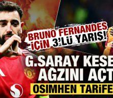 Bruno Fernandes i&ccedil;in 3&rsquo;l&uuml; yarış! G.Saray kesenin ağzını a&ccedil;tı: Osimhen tarifesi