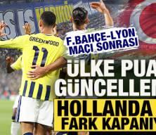 Fenerbah&ccedil;e-Lyon ma&ccedil;ı sonrası UEFA &uuml;lke puanı g&uuml;ncellendi! Hollanda ile fark kapanıyor
