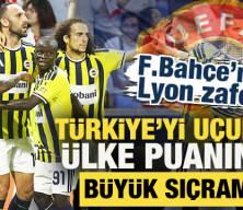 Fenerbah&ccedil;e&rsquo;nin Lyon zaferi T&uuml;rkiye&rsquo;yi u&ccedil;urdu! &Uuml;lke Puanında b&uuml;y&uuml;k sı&ccedil;rama