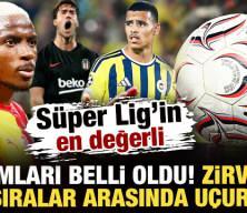 S&uuml;per Lig&rsquo;in en değerli takımları belli oldu! Zirve ile alt sıralar arasında u&ccedil;urum oluştu