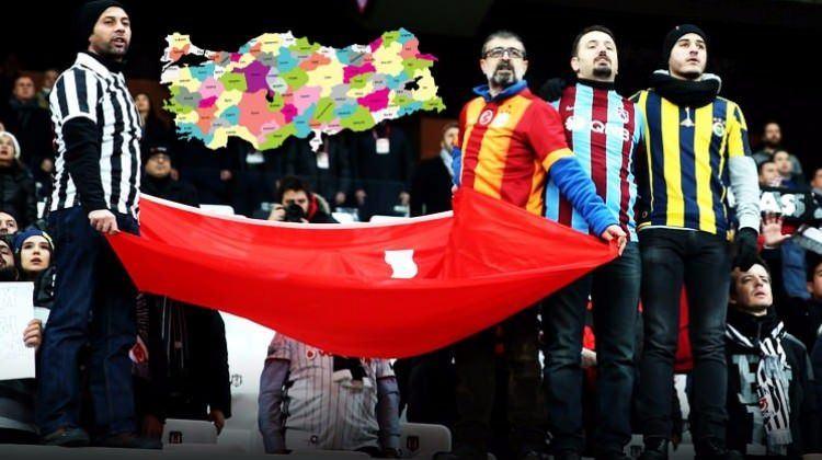 <p>Memleketinizde veya yaşadığınız ilde en çok hangi futbol kulübünün taraftarı var, hiç merak ettiniz mi?</p>
<p>İşte il il Türkiye'deki taraftar oranları;</p>