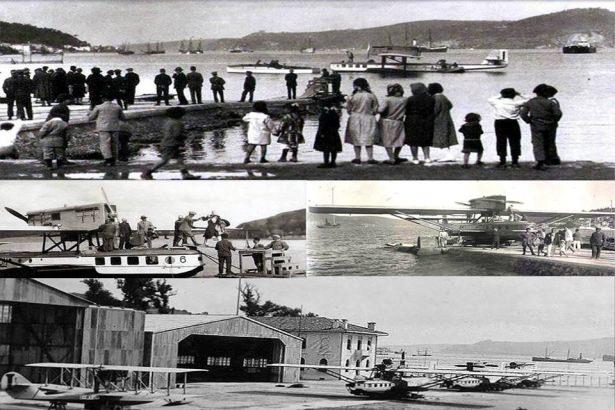 <p><strong>1930 larda Sarıyer, Büyükderede Deniz Yolcu Uçağı..</strong><br />
Sivil alanda deniz uçakları ile tarifeli seferler ilk kez 1924 yılında İstanbul, Büyükdere Limanında İtalyan Aero Espresso Havayolları şirketi ile İstanbul-Atina-Brindisi ve İstanbul-Atina-Rodos güzergahlarında Dornier Wal tipi uçaklarla yapıldı ve 1936 yılına kadar devam etti..</p>
