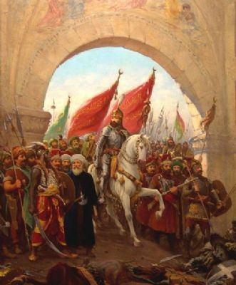 <p><strong>Fatih Sultan Mehmet'in İstanbul'a girişi. (Temsili)</strong><br />
 </p>
