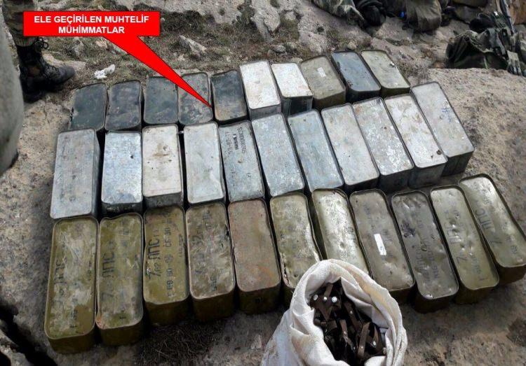 <p>Türk Silahlı Kuvvetlerince, Şırnak İncebel Dağları'nda devam eden operasyonda teröristlerce kullanıldığı belirlenen 26 mağaradaki aramalarda çok sayıda mühimmat ele geçirildi.</p>
<ul>
</ul>