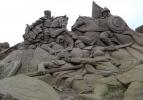 10 bin ton kum kullanılarak yapılan heykeller