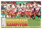İşte gazetelerdeki şampiyon Galatasaray