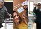 Ünlülerin sandık paylaşımları