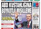 15 Ağustos 2018 gazete manşetleri