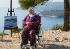 Bedensel engelli ressamın hayalini Anadolu Ajansı ekibi gerçekleştirdi.