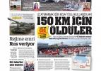 7 Şubat gazete manşetleri (150 KM için öldüler)