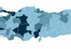 Türkiye'de il il koronavirüs vaka yoğunluk haritası