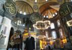 D&uuml;nyaya mesaj net! Ayasofya Camii'nde Mescid'i Aksa pozu