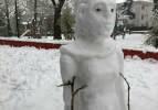 Yurttan ilgin&ccedil; kar ve kardan adam manzaraları!