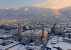 Kar altındaki Bursa manzarası mest etti