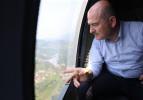 Bakanlar Soylu ve Kurum, Rize'deki felaketi havadan inceledi