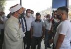 Yangında hayatını kaybeden çift için Diyanet İşleri Başkanı Erbaş'tan taziye ziyareti