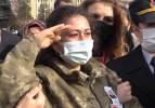 Şehit nişanlısının üniformasını giydi, asker selamıyla uğurladı