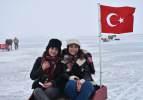  Turistik Doğu Ekspresi yolcuları Çıldır Gölü'nde atlı kızağa bindi