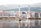 Taşan Kura Nehri'nde kano keyfi havadan görüntülendi