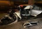 İstanbul'da feci kaza! Bariyerlere çarpan aracın motoru yola fırladı: 3 ağır yaralı