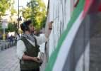 Sokakta 21 günlük çizim eylemi! Filistin'in acısını duvara resmetti... 