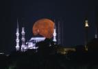 Yurtta dolunay manzaraları mest etti