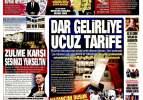 Dar gelirliye ucuz tarife - 13 Eylül günün gazete manşetleri