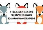 En büyük kusurunuz ne? 3 tilkiden birini seçerek öğrenin!