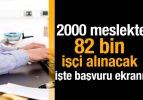 İŞKUR duyurdu: 2000 meslekte 82 bin işçi alınacak