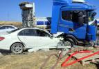 Tekirdağ’da tırla çarpışan otomobilin sürücüsü yaralandı
