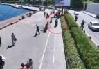 Yaya yoluna giren motosikletlilere dronlu takip: 407 bin lira ceza