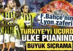 Fenerbah&ccedil;e&rsquo;nin Lyon zaferi T&uuml;rkiye&rsquo;yi u&ccedil;urdu! &Uuml;lke Puanında b&uuml;y&uuml;k sı&ccedil;rama