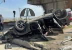  Bir saat &ouml;nce milyonlar verdiği otomobilden geriye tekeri kaldı 
