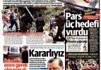 25 Temmuz Cumartesi gazete manşetleri