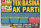 2 Kasım 2015 gazete manşetleri