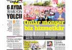 7 Temmuz 2014 gazete manşetleri