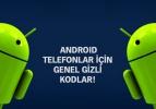 Android telefonların gizli kodları