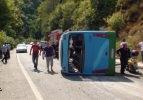 Beykoz'da halk otobüsü devrildi: 7 yaralı