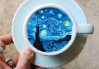 Kahvelere yapılan sanat eserleri