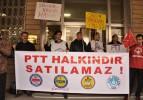 Bursa'da PTT &ccedil;alışanlarından eylem