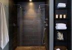 Siyah banyo dekorasyonu fikirleri